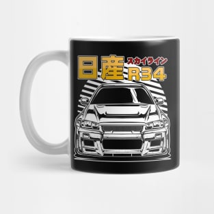 Skyline GTR R34 (White Print) Mug